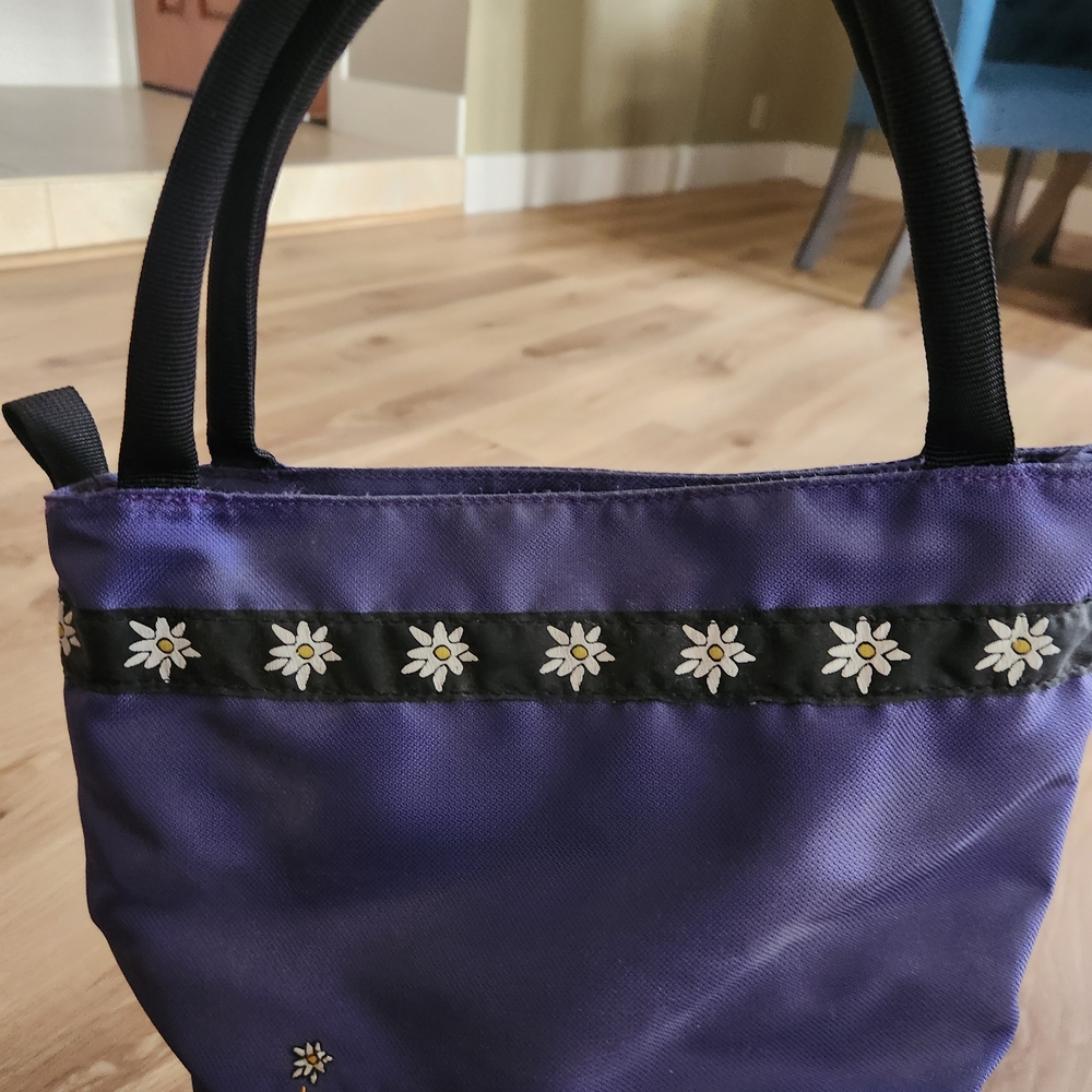 Sherpani Blue Pinot Mini Bag with Daisy Design